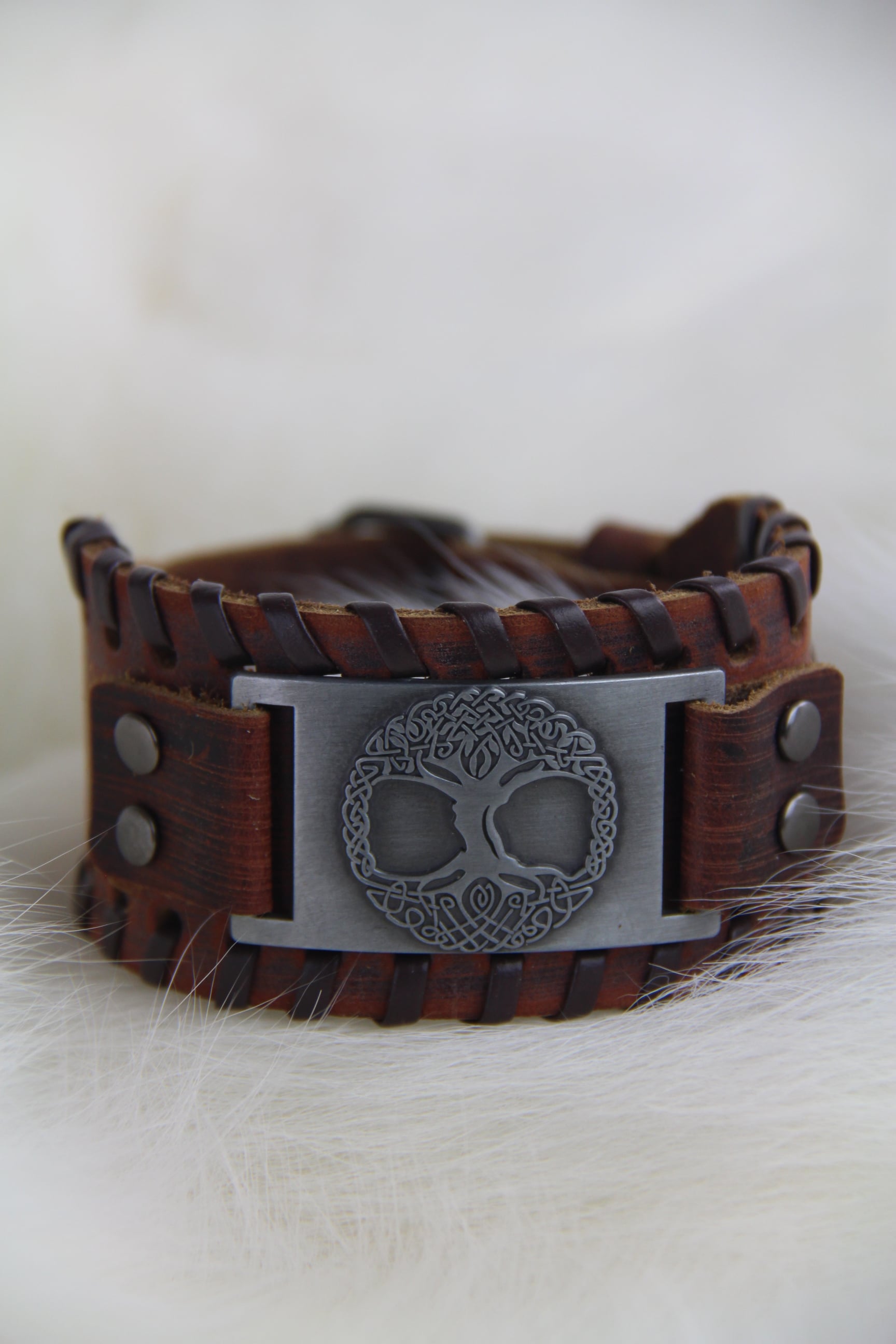 Nordic Tree of Life Bracelet Worn