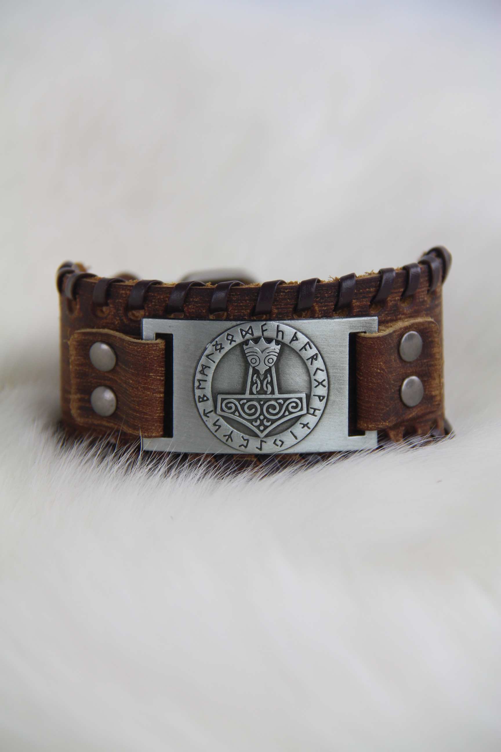 Thor's Hammer Bracelet Detail