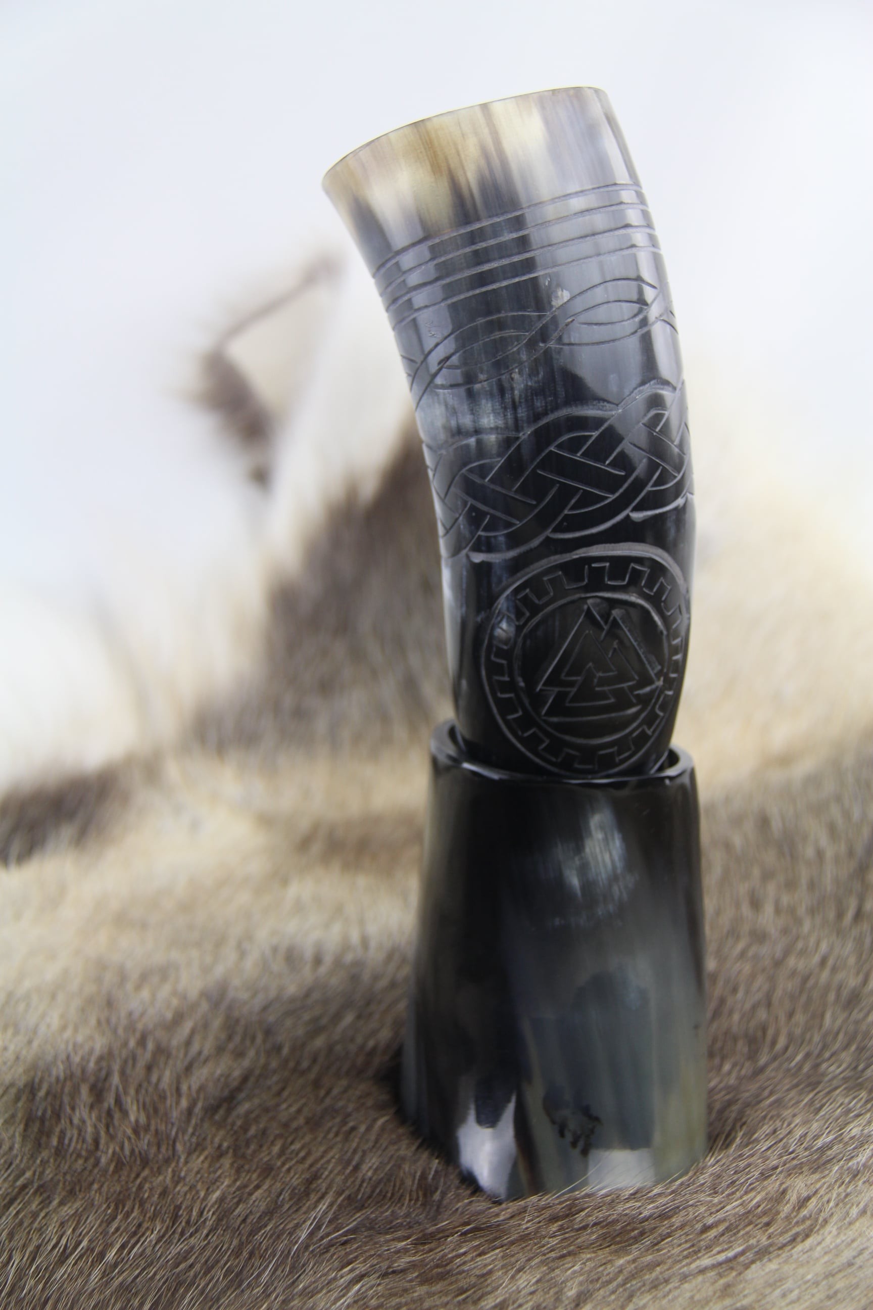 Valknut Drinking Horn