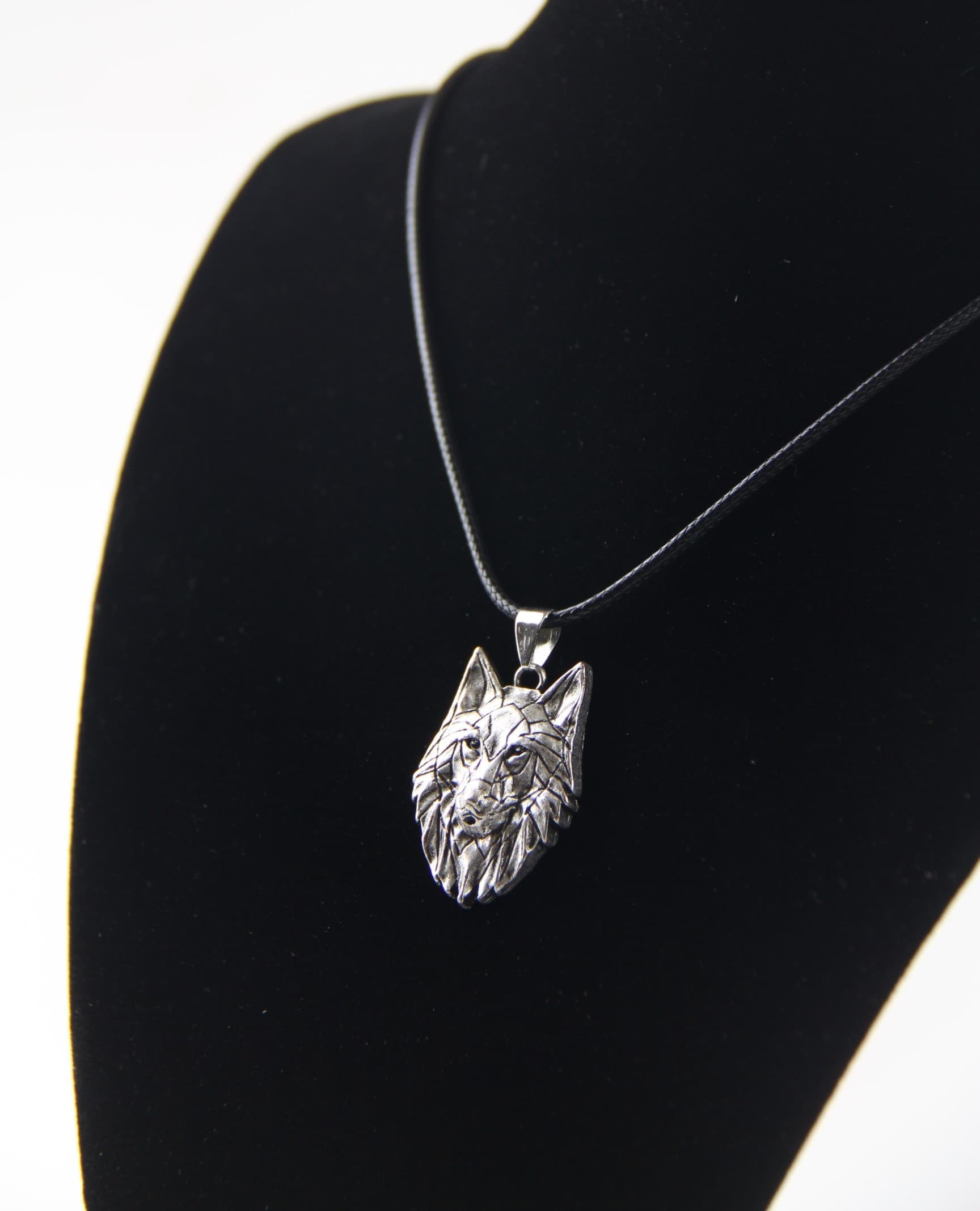Nordic Viking Wolf Necklace Worn
