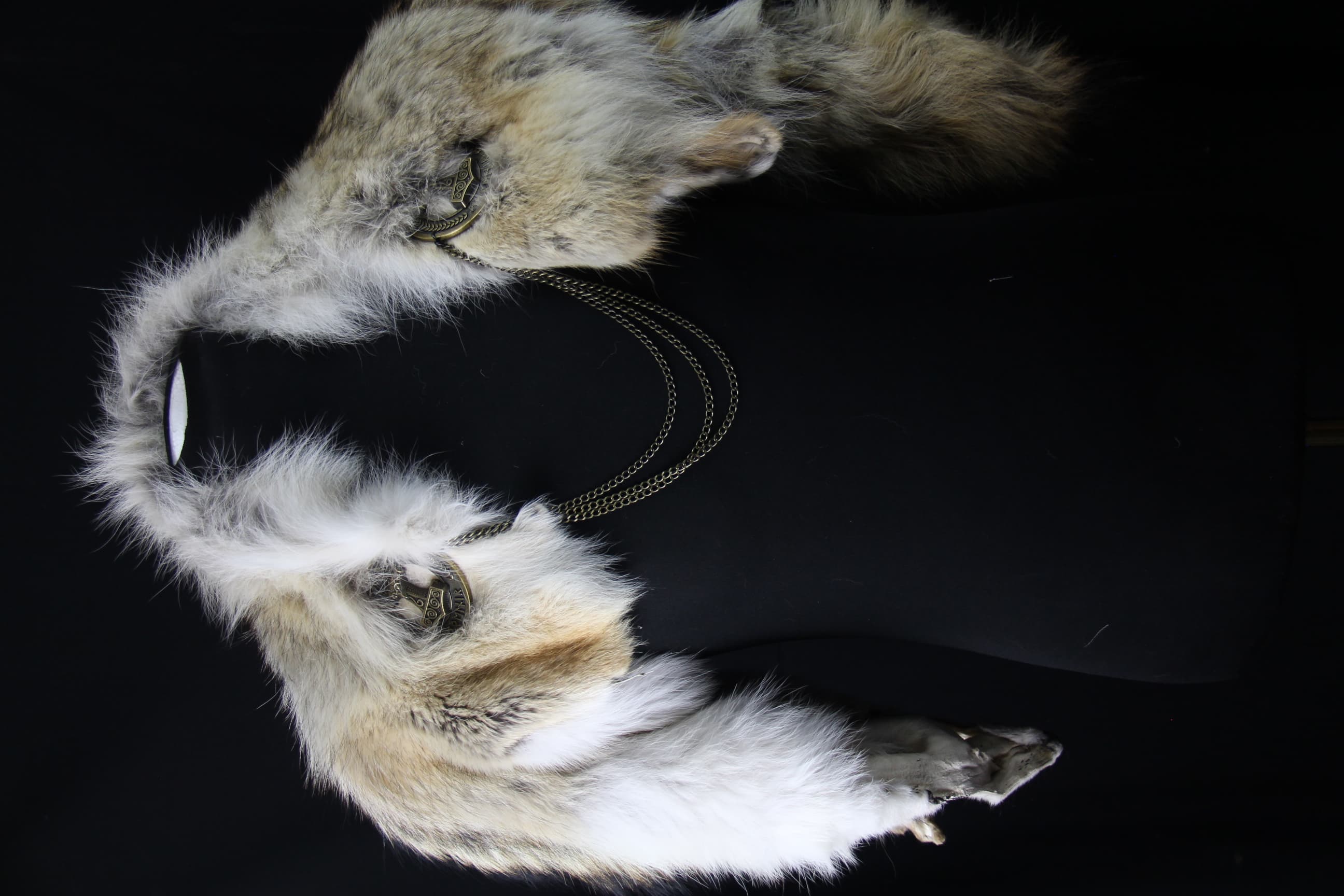 Coyote Fur Mantle - Side View