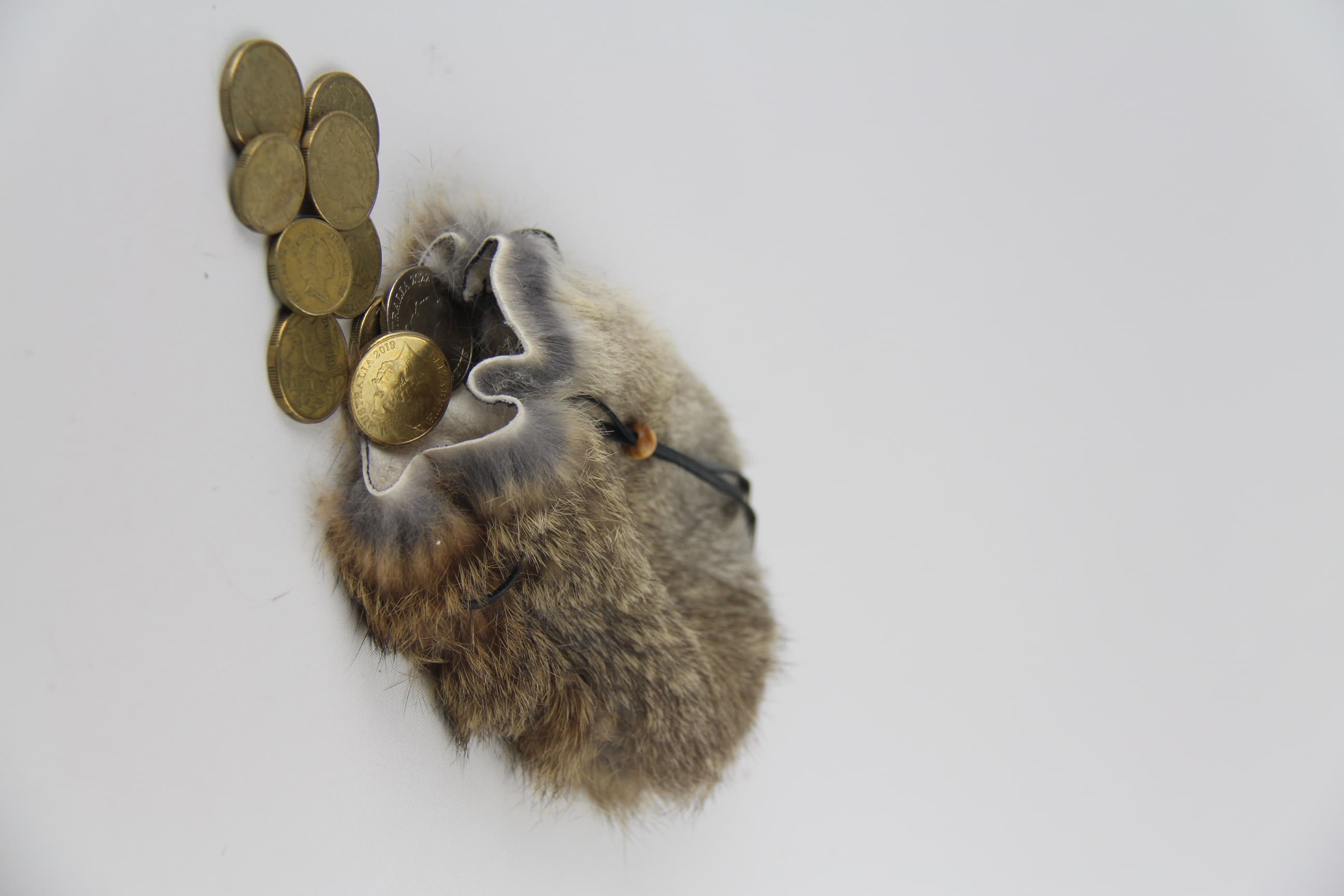 Medieval Rabbit Coin Pouch - Detail View