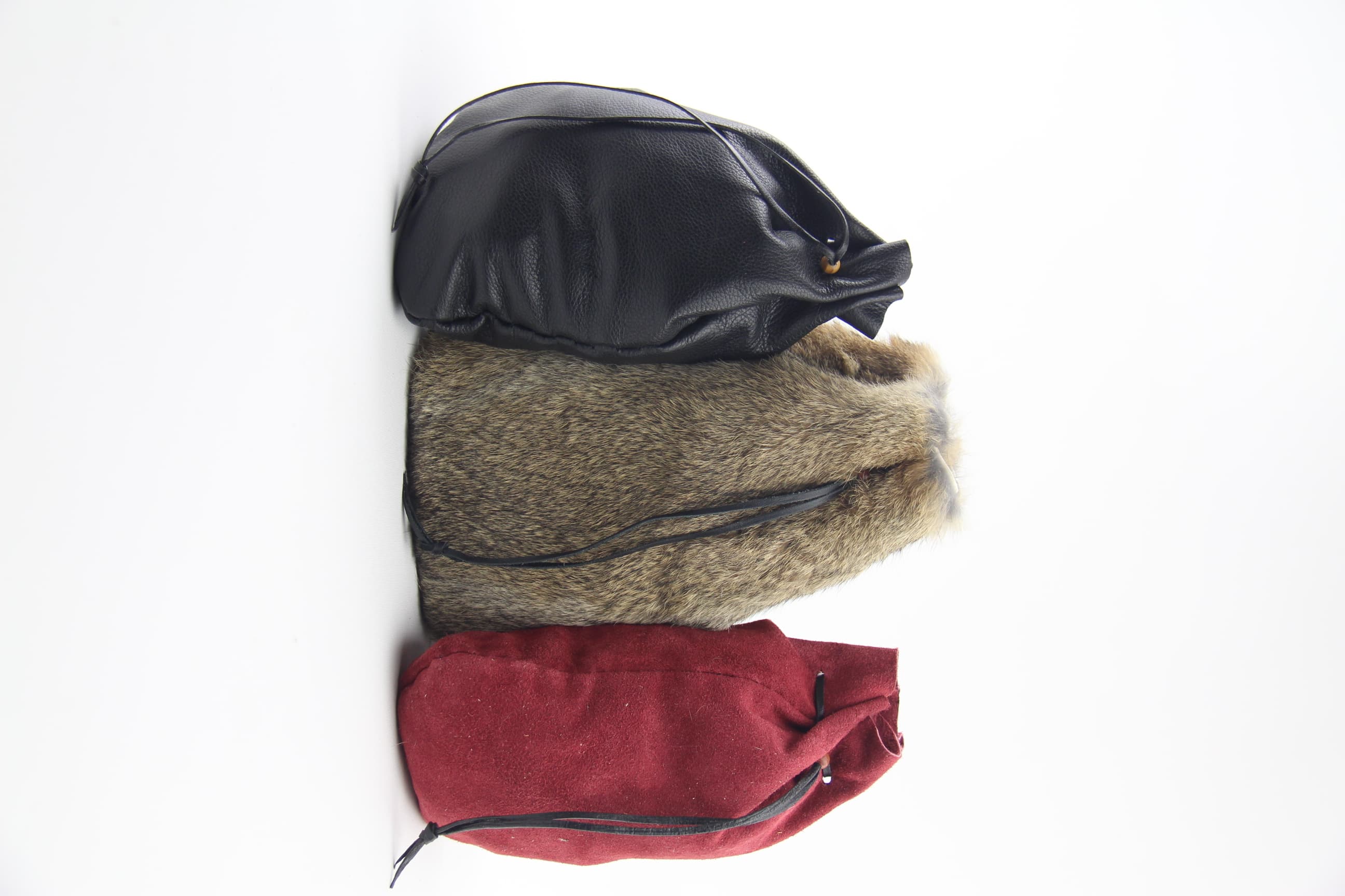 Suede Leather Pouch - Detail View